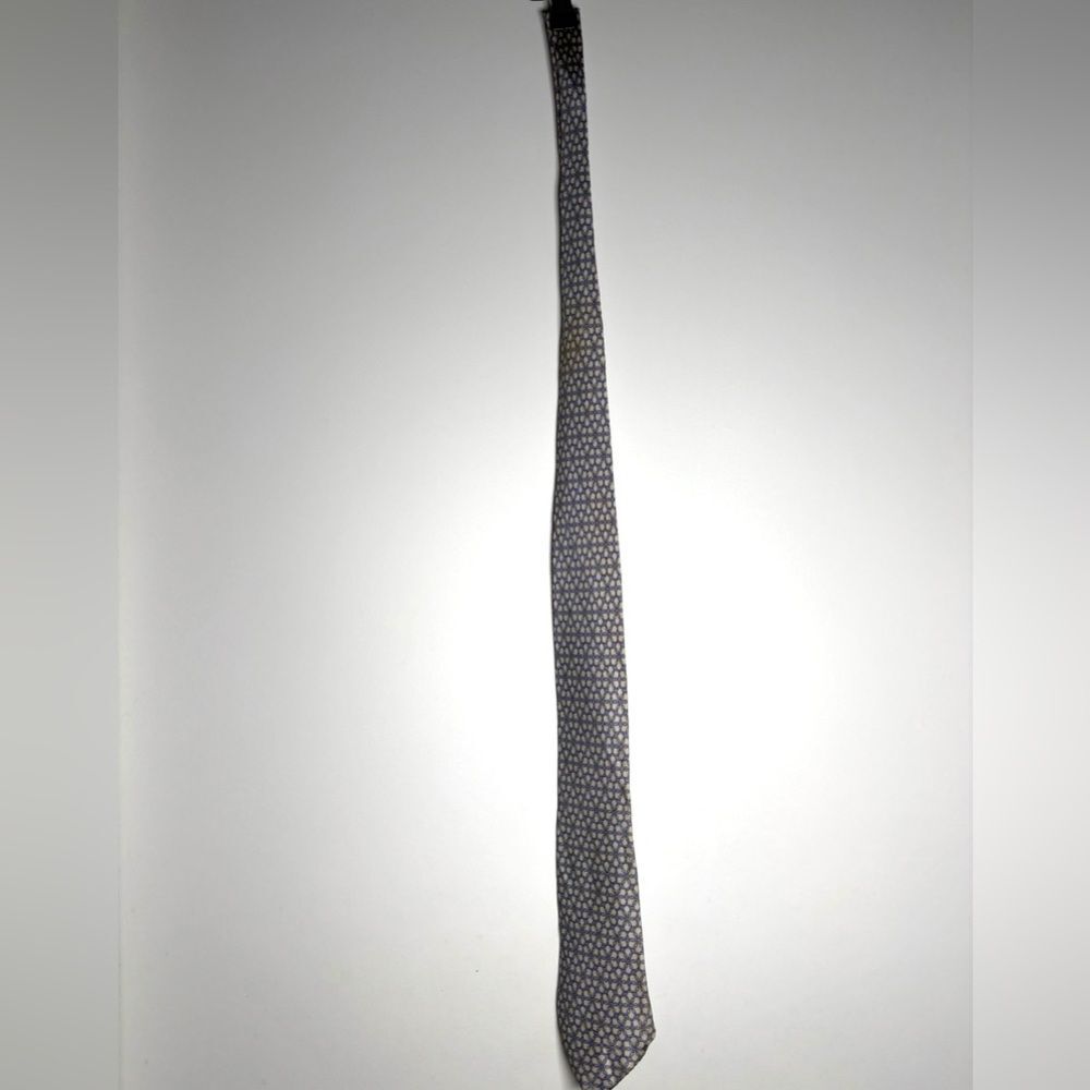 Hermes Light Blue Print Tie